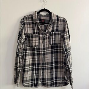 Quiksilver Black and White Checkered Shirt